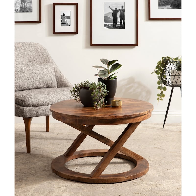 Kate and Laurel Aja Wood Coffee Table - 26x26x16
