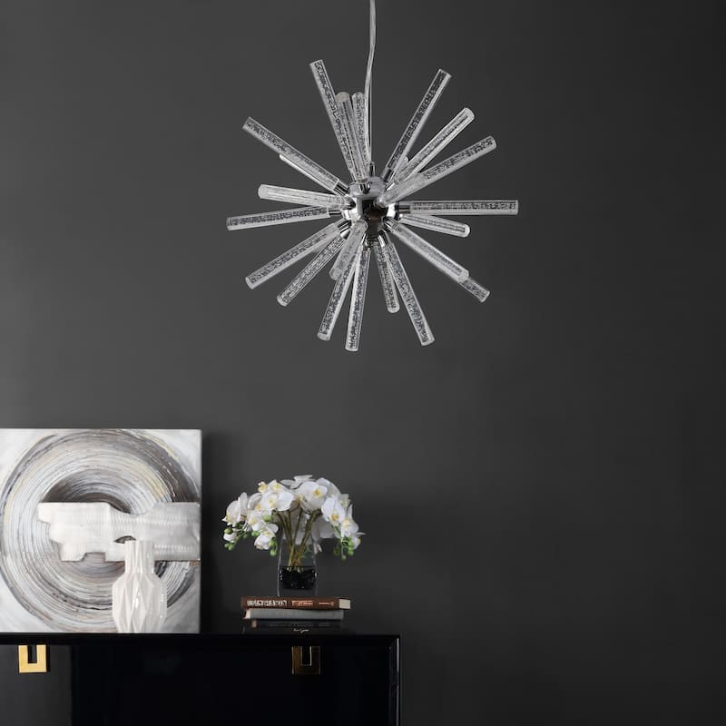 SAFAVIEH Lighting Gerfriede 84-inch Modern Sputnik Adjustable LED Pendant - 19" W x 19" L x 22-84" H