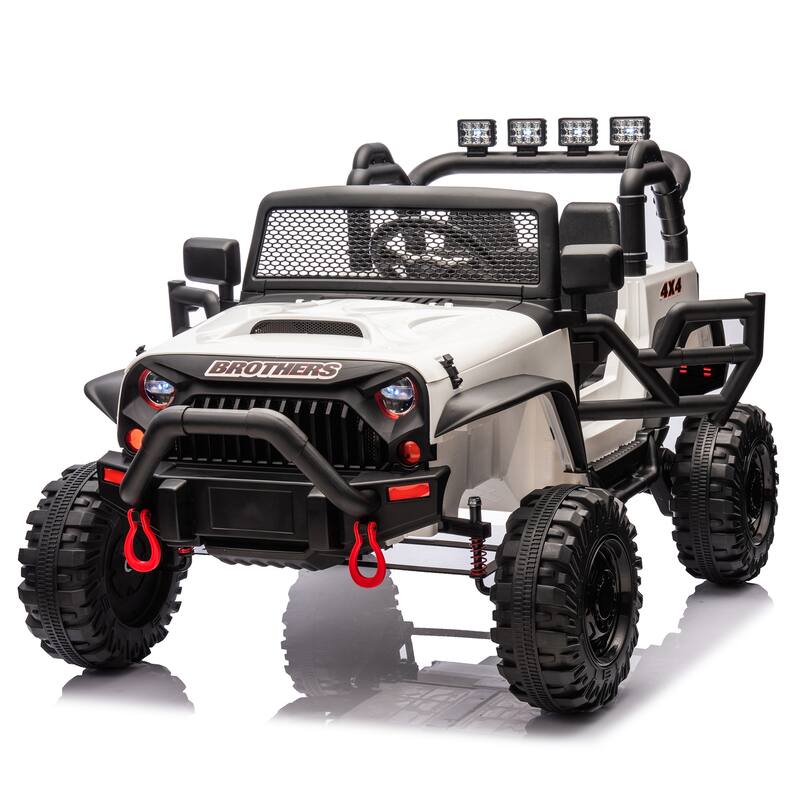 Kids Electric Ride-On Car 24V 400W with Parents Control, 3 Speed Settings, Bluetooth, USB, Music, LED Searchlights