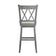 Eleanor Double X Back Wood Swivel Bar Stool by iNSPIRE Q Classic