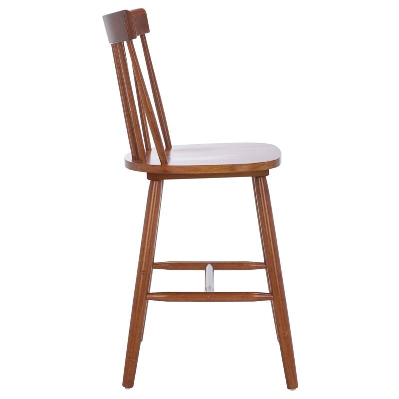 SAFAVIEH Biddie 24-inch Spindle Farmhouse Counter Stool (Set of 2) - 20" W x 21" D x 39" H - 20"W x 21"D x 39"H