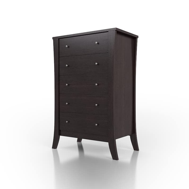 Vem Transitional Espresso 5-Drawer Vertical Chest by Furniture of America