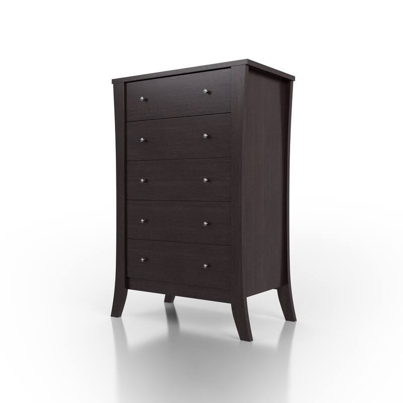 Vem Transitional Espresso 5-Drawer Vertical Chest by Furniture of America