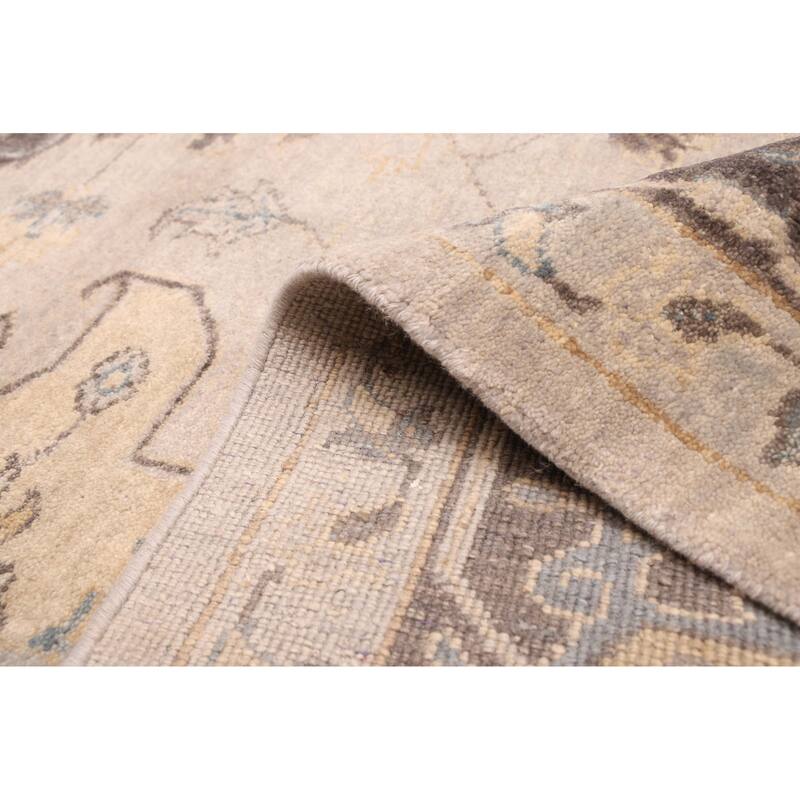 ECARPETGALLERY Hand-knotted Finest Agra Jaipur Light Grey Wool Rug - 8'6 x 11'5