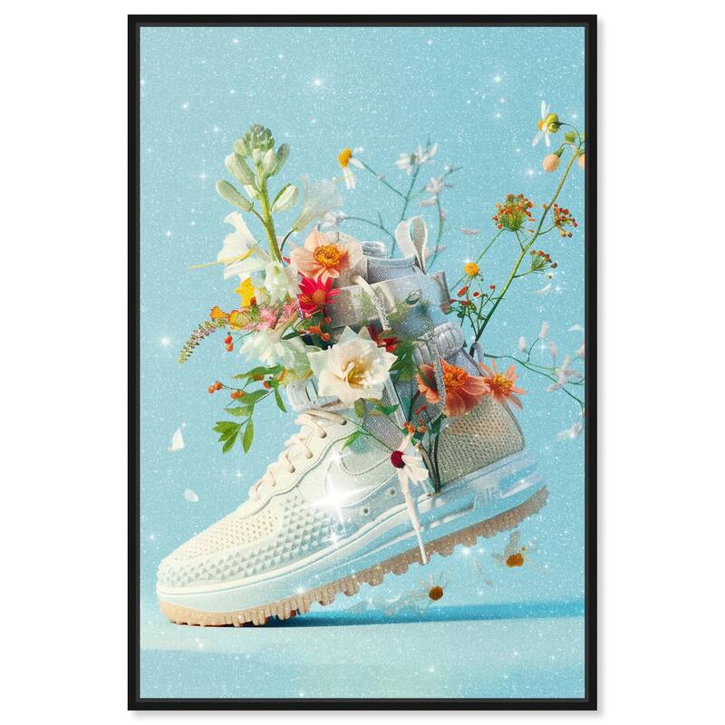 Light Sneaker Bouquet Canvas by Art Remedy - Black - 24" x 36"