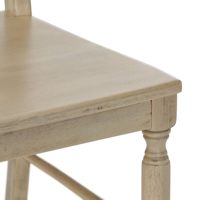 Indoor Acacia Wood Dining Chairs with X-Back Design, Set of 2