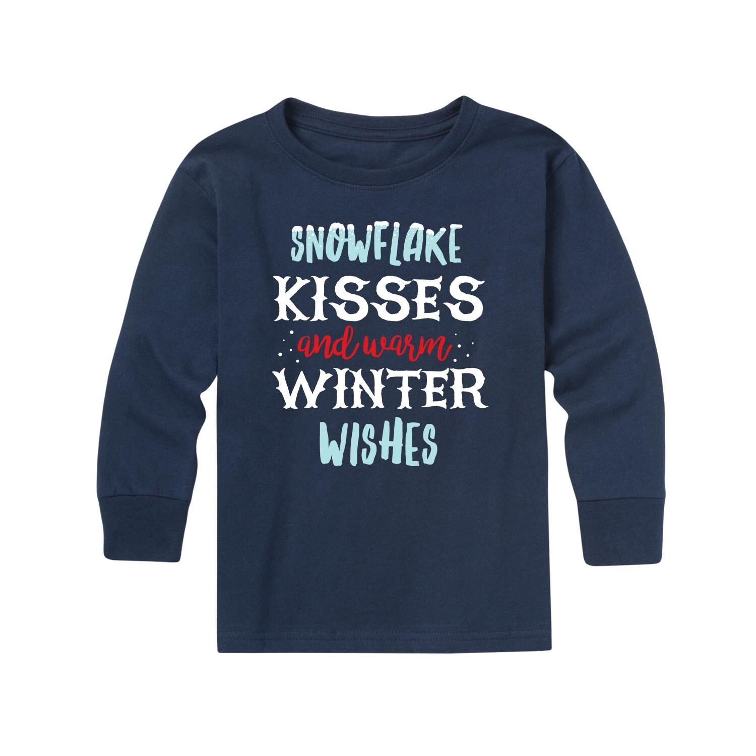Shop Snowflake Kisses And Warm Winter Wishes Toddler Long Sleeve
