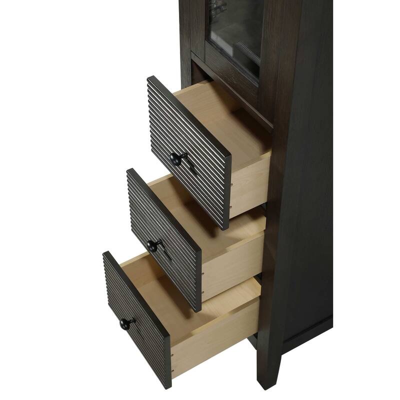 Kensington 16-28 Inch Bath Storage Glass Cabinet