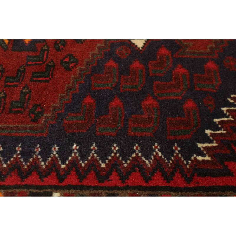 ECARPETGALLERY Hand-knotted Andelz Red Wool Rug - 3'1 x 4'6