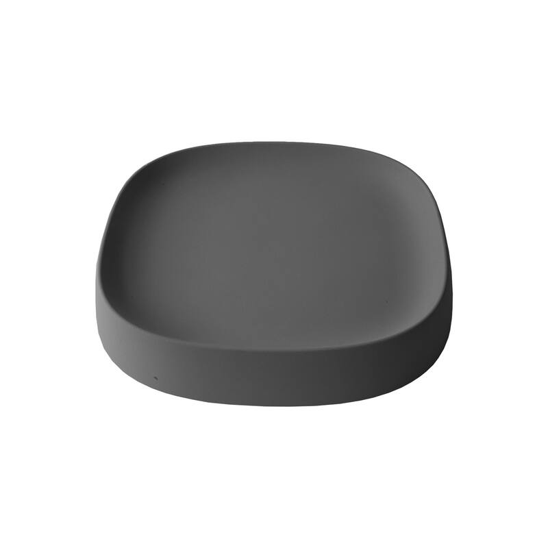 Pebble Modern Plant Caddy with Hidden Wheels - Medium - Slate