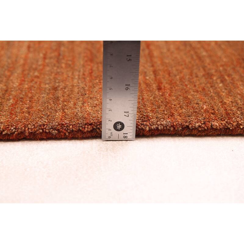 ECARPETGALLERY Hand Loomed Kashkuli Gabbeh Burnt Orange Wool Rug - 5'1 x 7'9