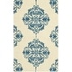 preview thumbnail 11 of 27, SAFAVIEH Handmade Chelsea Sharday French Country Wool Rug 1'8" x 2'6" - Ivory/Blue
