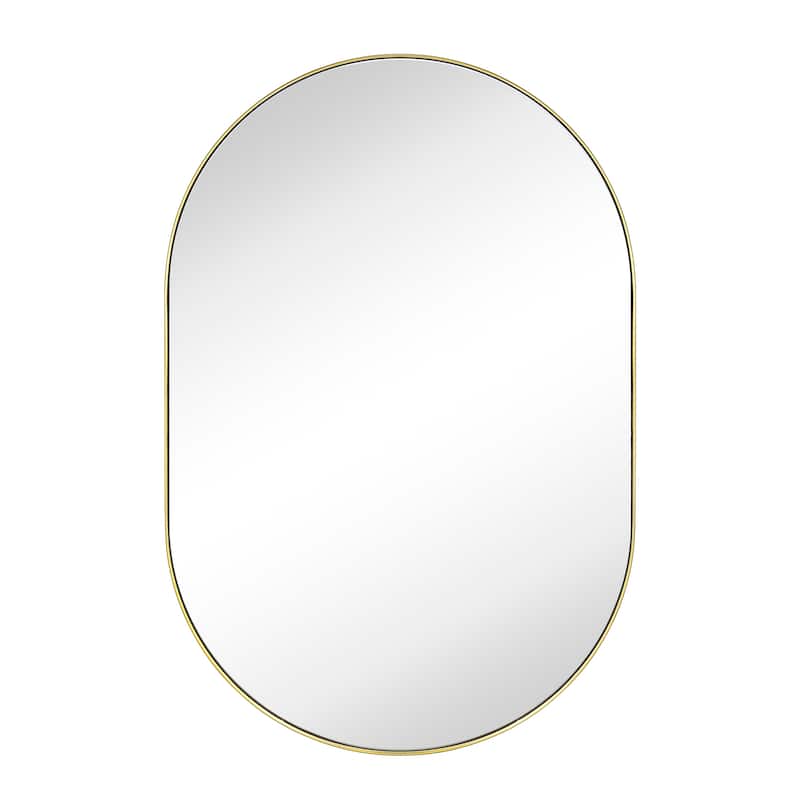 TEHOME Oba Oval Metal Wall Mirror