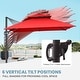 preview thumbnail 17 of 36, VredHom Double Top 10x10 FT Square Patio Cantilever Umbrella with Rod Wheel Base
