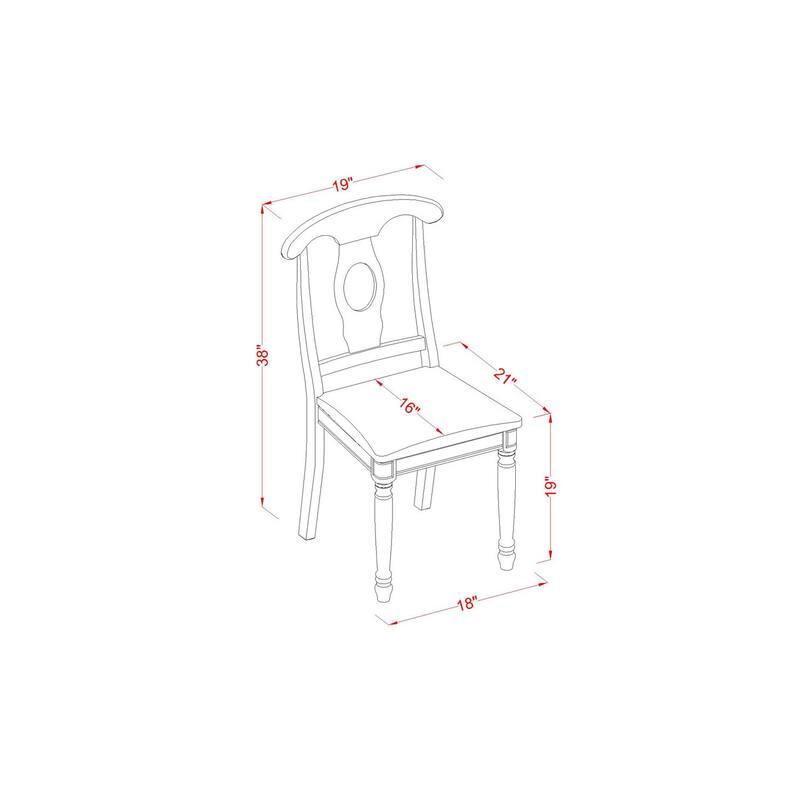 Elegant Napoleon Chair - Dining Room Accent Seating with Wood Seat