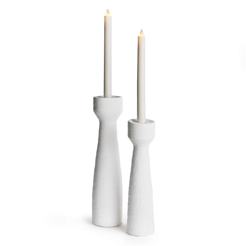 Colton Candlestands - Textured White