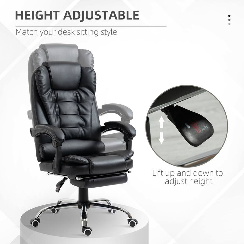 Ergonomic Office Chair with Retractable Footrest and Lumbar Support for Ultimate Comfort and Productivity.