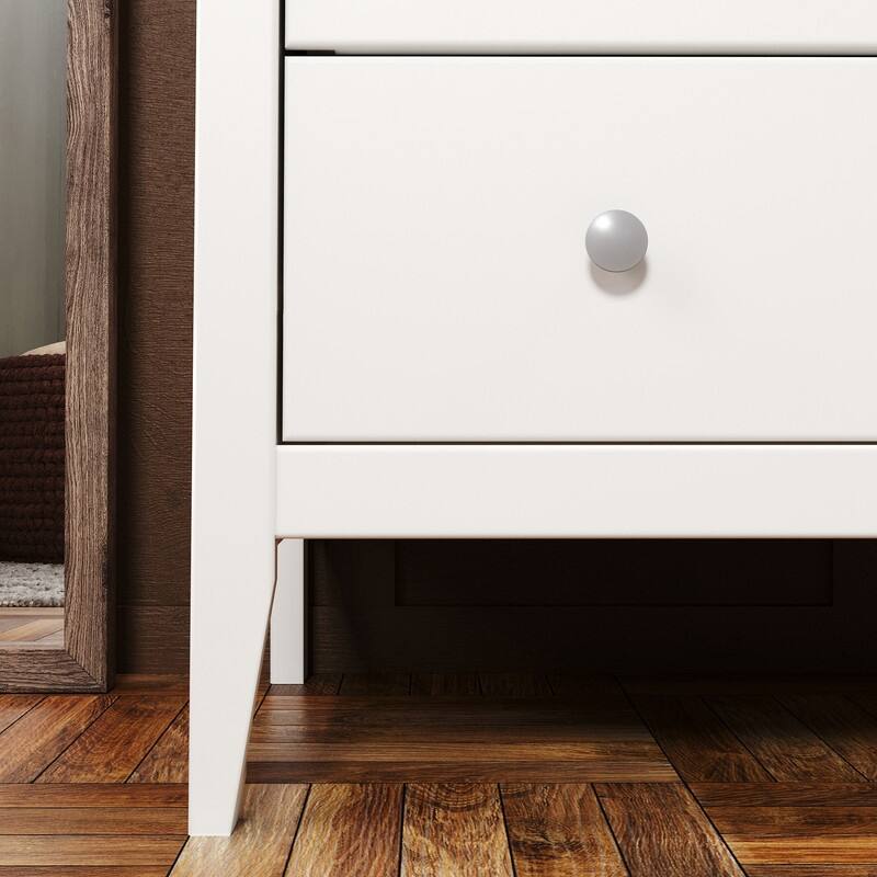 Jela Solid Wood 3 Drawer Dresser - White - White
