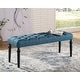 preview thumbnail 25 of 30, Roundhill Furniture Leviton Upholstered Dark Wash Wood 6-piece Dining Set