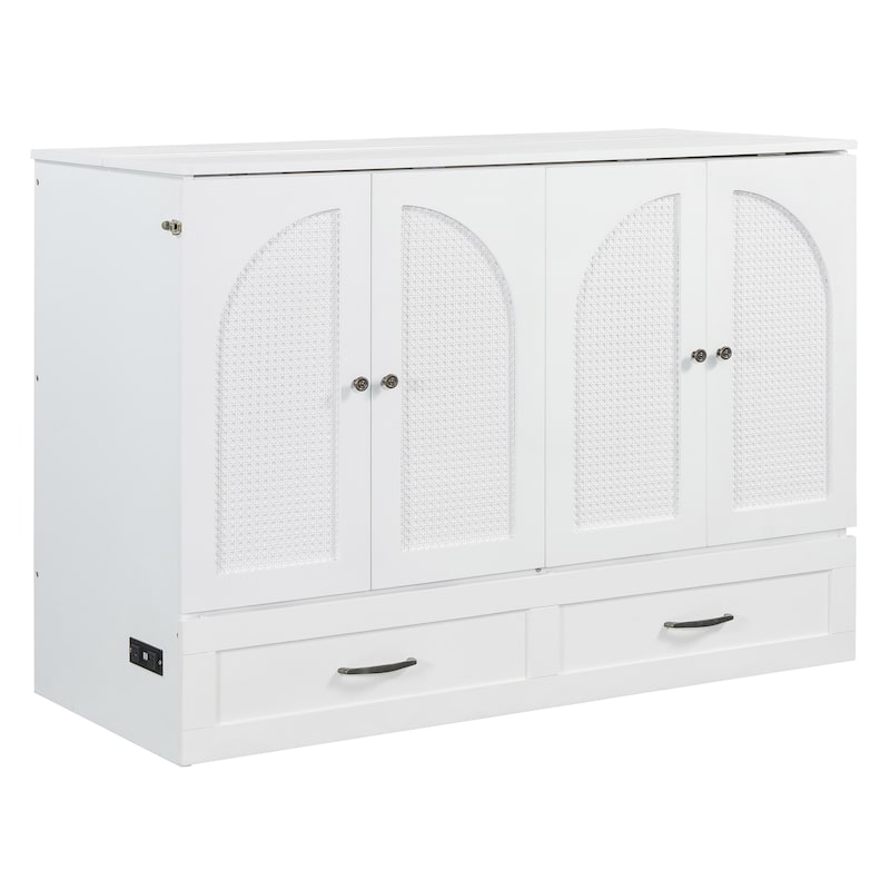 Full Size Murphy Bed with Large Drawers