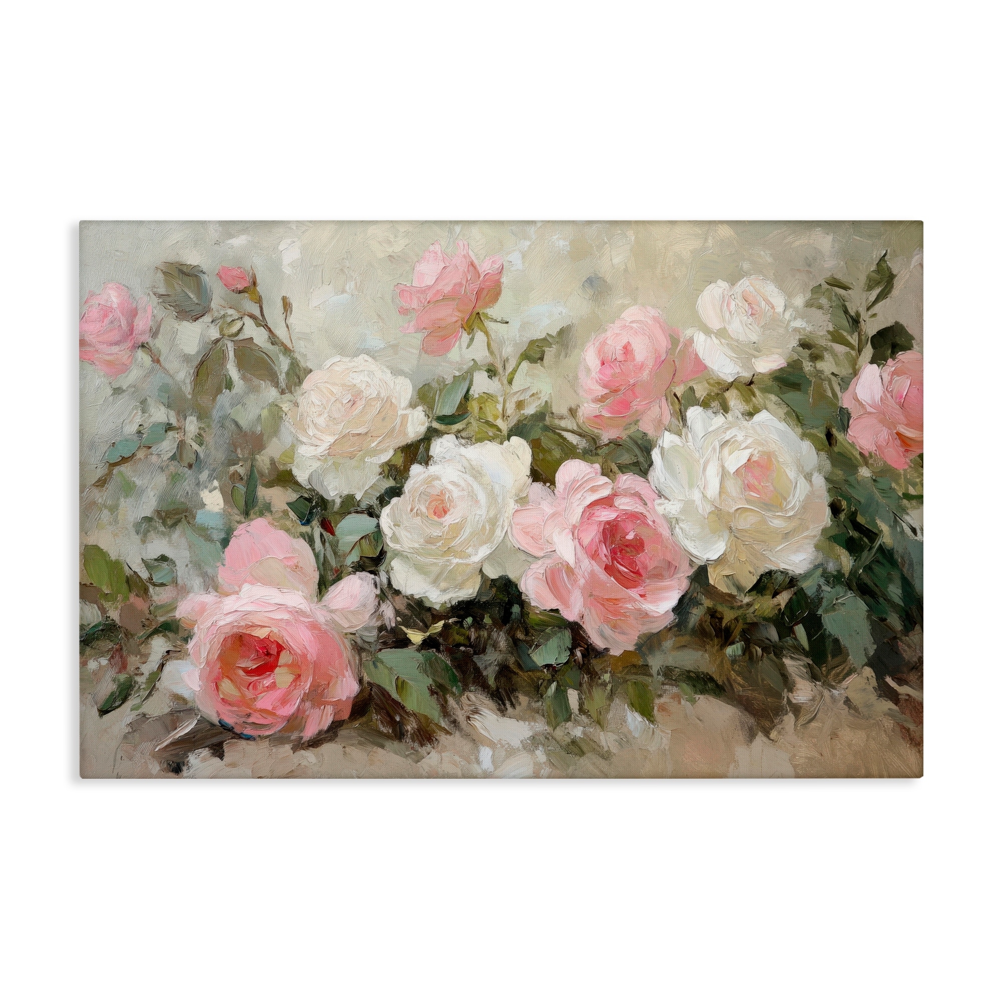 Stupell Rose Bouquets Pink and White Canvas Wall Art Design by Petal Prints Design