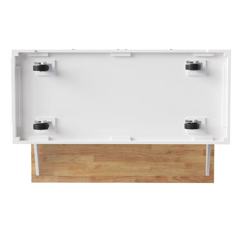 Kitchen Island with Drop Leaf and Towel Rack, mbossed Texture Rolling Kitchen Cart on 4 Wheels with 4 Doors and 3 Drawers