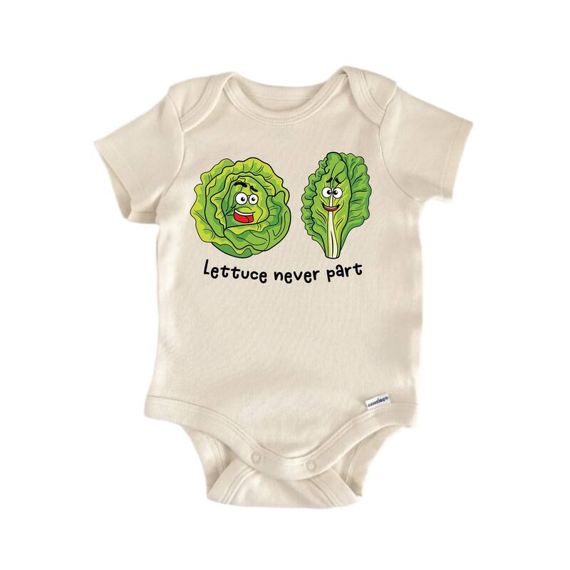 Lettuce Never Best Friends Bff Bestie Valentine's Day - Baby Boy Girl Bodysuit - White - Newborn