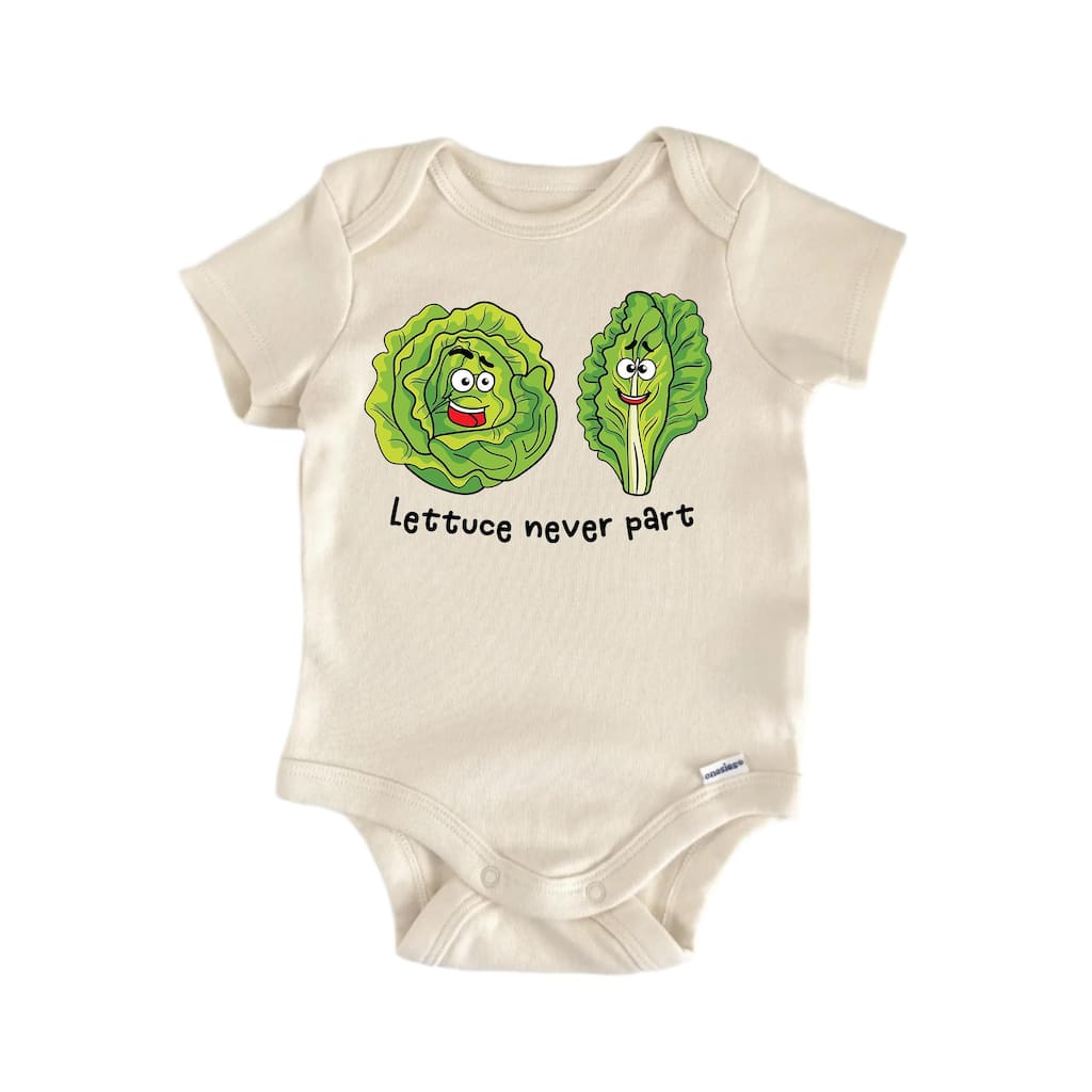 Lettuce Never Best Friends Bff Bestie Valentine's Day - Baby Boy Girl Bodysuit