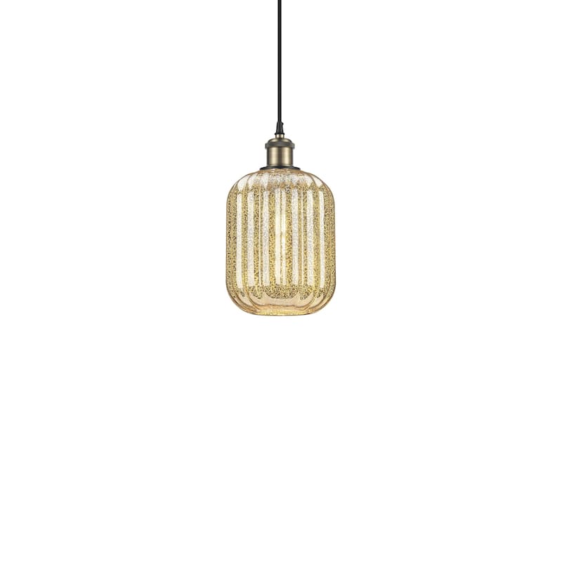 Innovations Lighting 516-1P-12-7 Preston Pendant Preston 7" Wide Mini - Black Antique Brass / Mercury