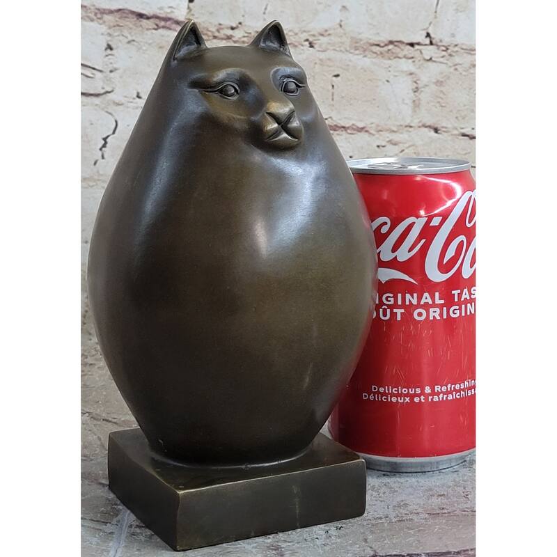 Fat Cat Abstract Bronze Modern Art Sculpture Statue Figure Fernando Botero
