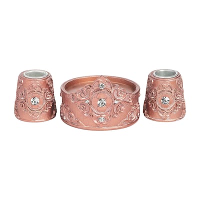 Rose Gold Candle Holder Set, Wedding, Home Decor, Candle Holders & Accessories, 1 Piece