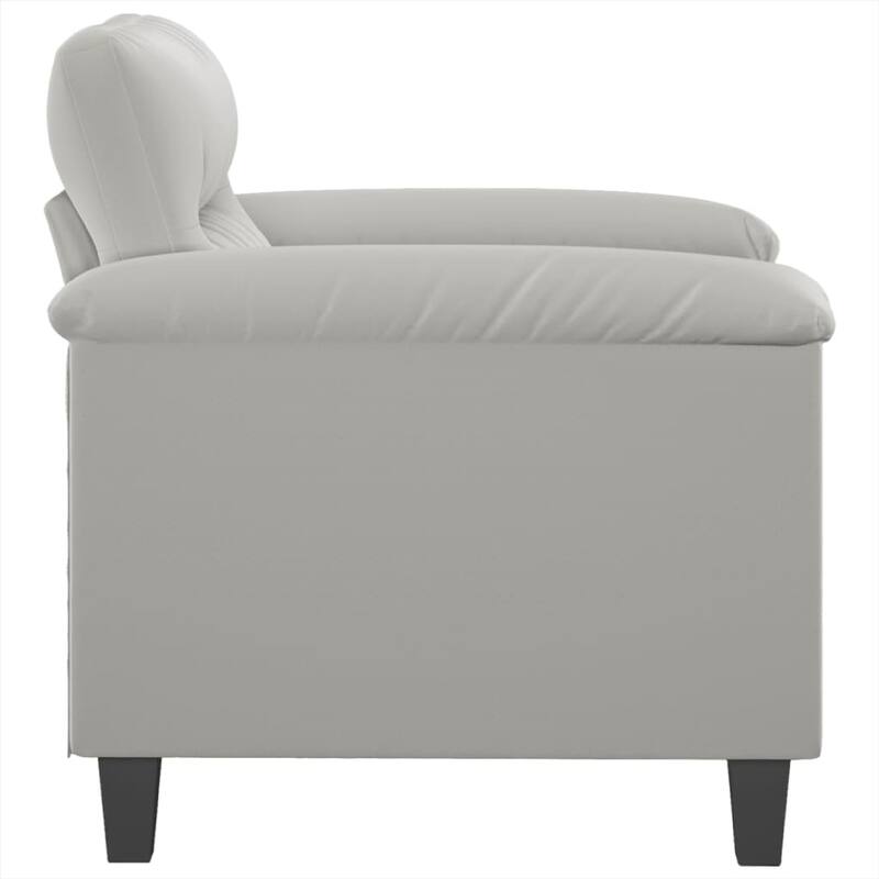 Sofa Chair, Gray Microfiber, Tapered BLock Legs, 35 Inch