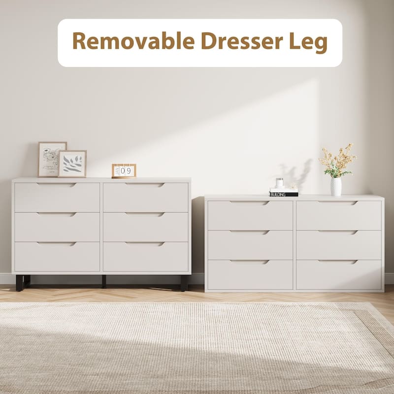 6 Dresser for Bedroom, 47.2" Wide Dresser