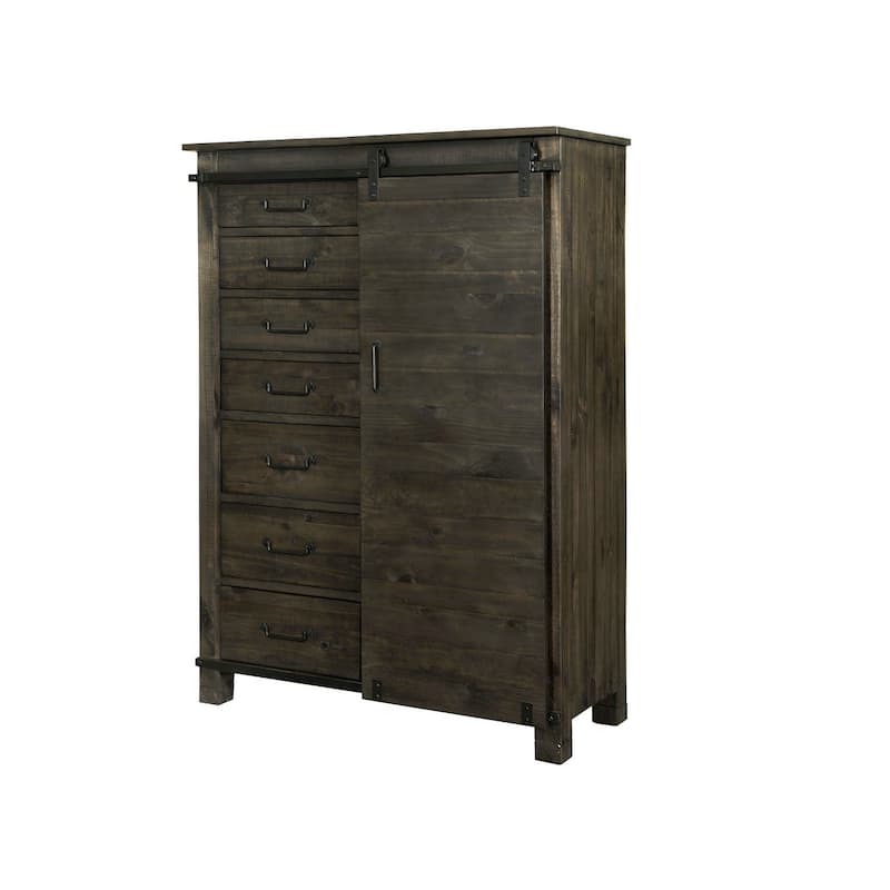 Magnussen Home Abington Weathered Charcoal Door Chest - Weathered Charcoal - 7-drawer