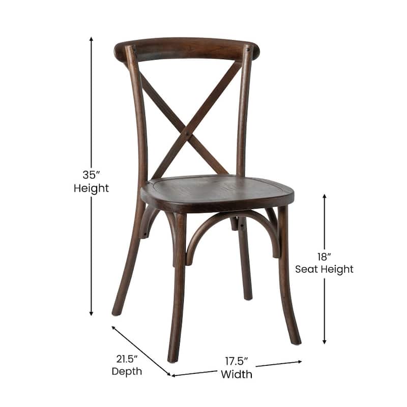 Stackable Wood Cross Back Chair