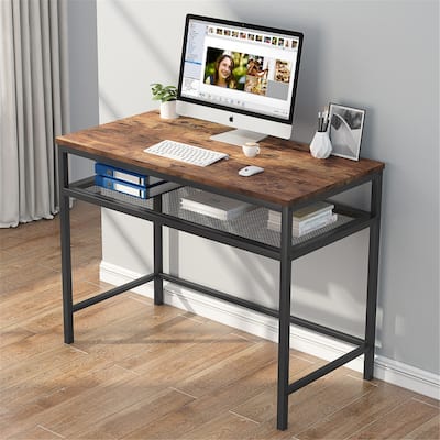 Computer Desk with Storage Shelves Study Writing Table Workstation 