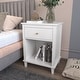 preview thumbnail 11 of 18, Wooden Kids Nightstand with One Drawer and One Shelf