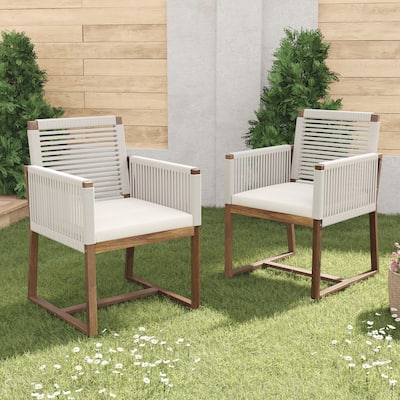 Outdoor Dining Chairs Set Of 2 (Excluding the table)