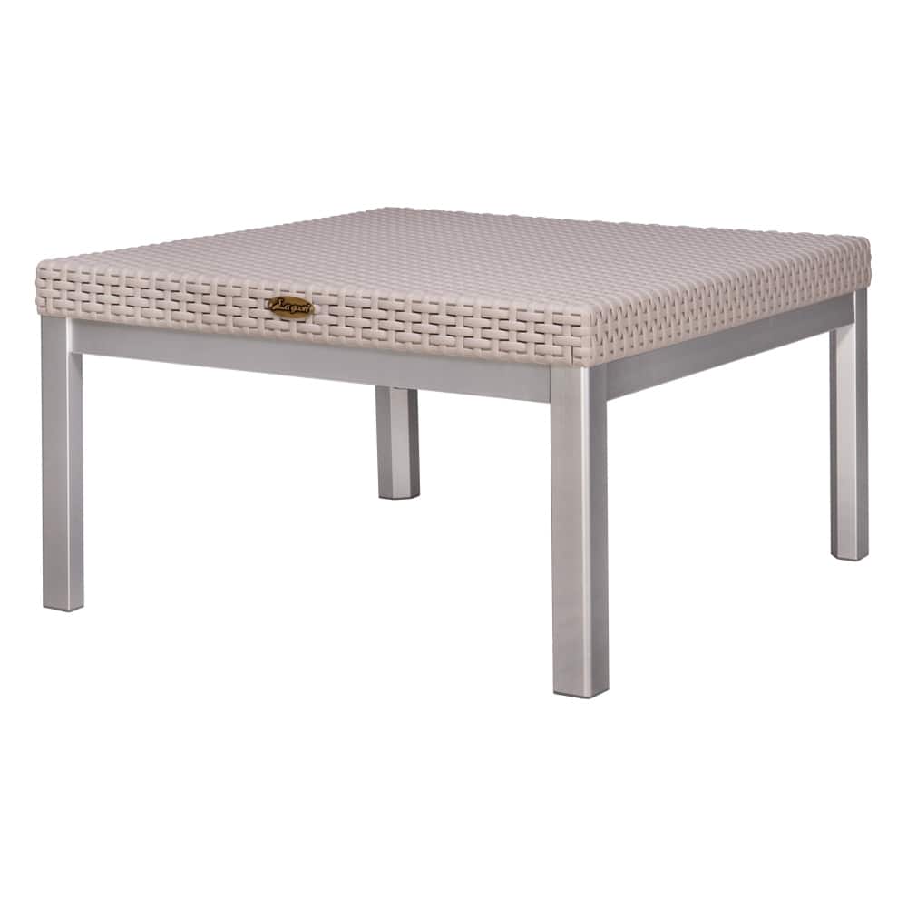 Russ Resin All-Weather Coffee Table with Aluminum Legs