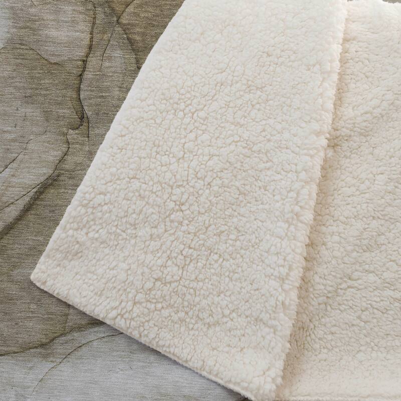 Premium Machine Washable Abstract Modern Sherpa Throw Blanket