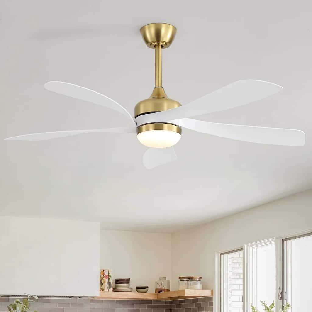 52 Inch Ceiling Fan with Light and Remote for Living Room Bedroom Dining Room Patio Farmhouse - 52 Inches