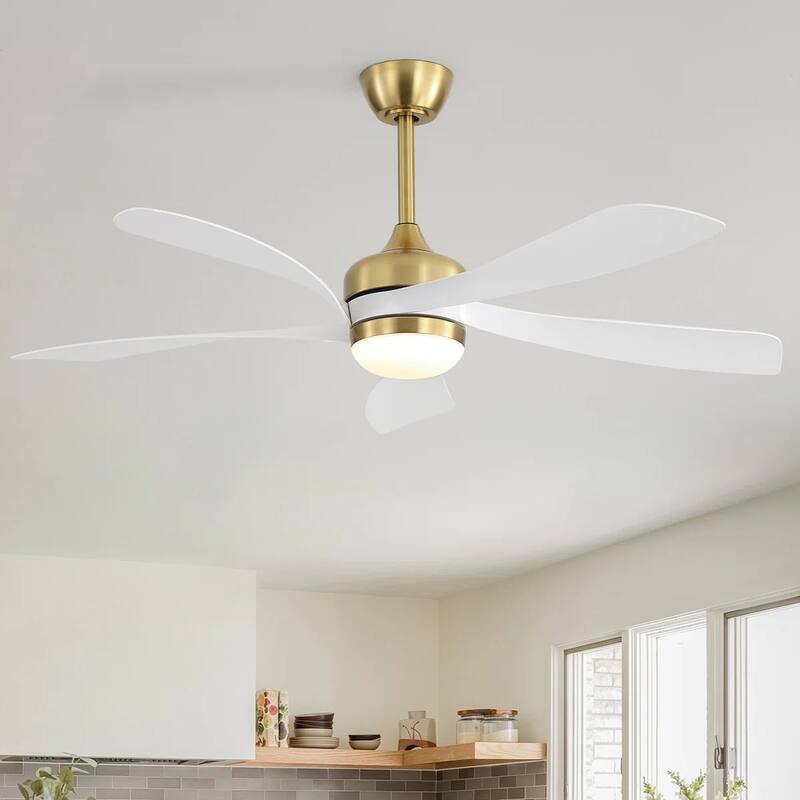 52 Inch Ceiling Fan with Light and Remote for Living Room Bedroom Dining Room Patio Farmhouse - 52 Inches