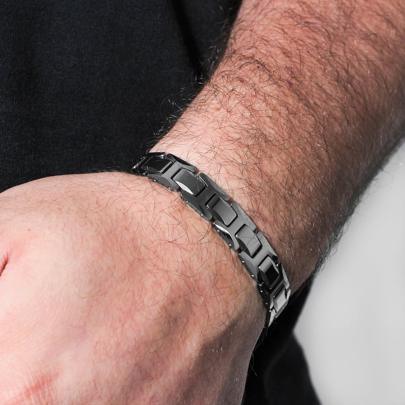 Steel Nation Tungsten Beveled Edge Bracelet