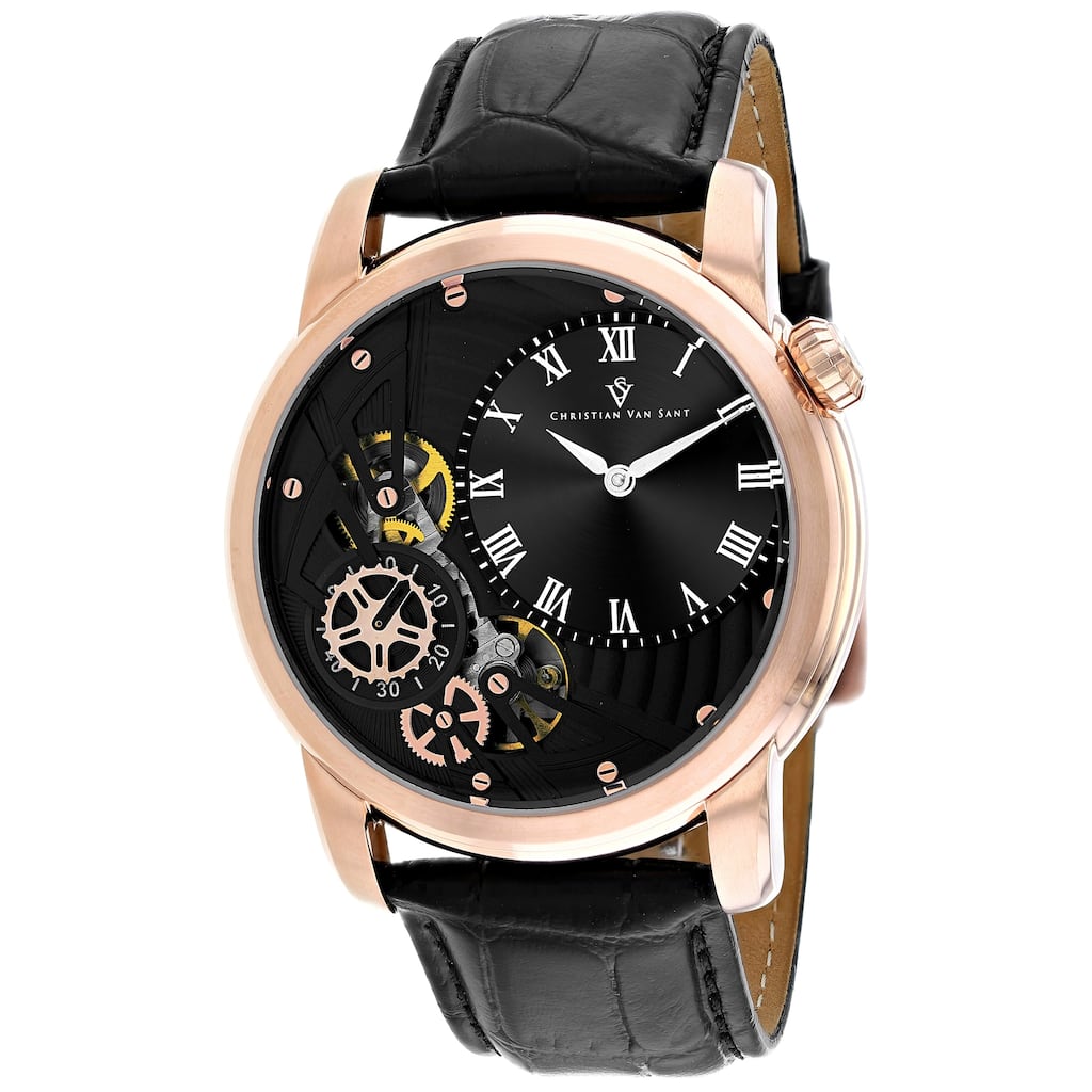 Christian Van Sant Men's Sprocket Auto-Quartz Black Dial Watch - CV1547 - 6 (36)