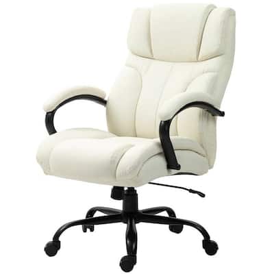 Big and Tall Executive Office Chair Adjustable Height Ergonomic High Back Linen Style Fabric