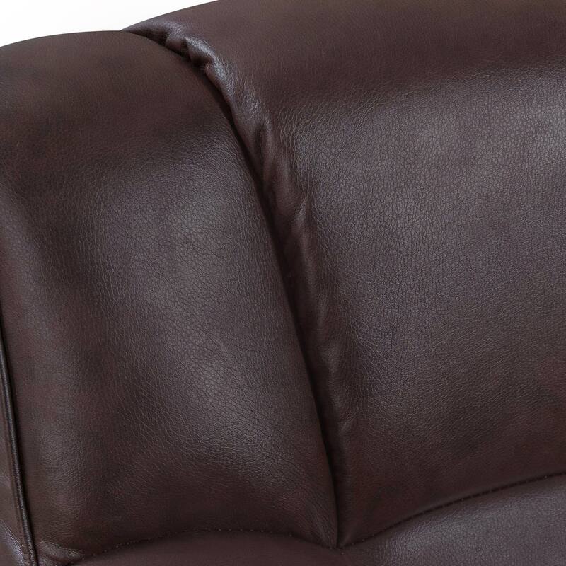 MCombo Swivel Recliner Chair with Wood Base and Ottoman