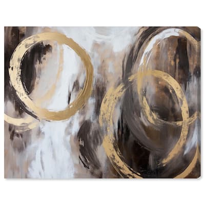 Swirling Forms with Gold Canvas by Art Remedy, Gallery Wrapped