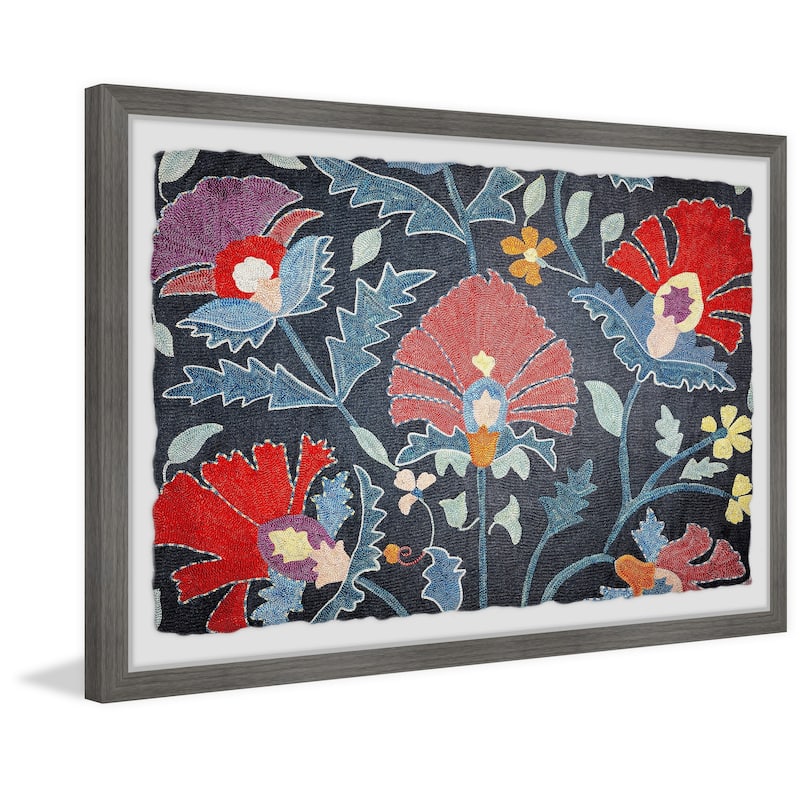 'Abstract Flowers' Framed Painting Print