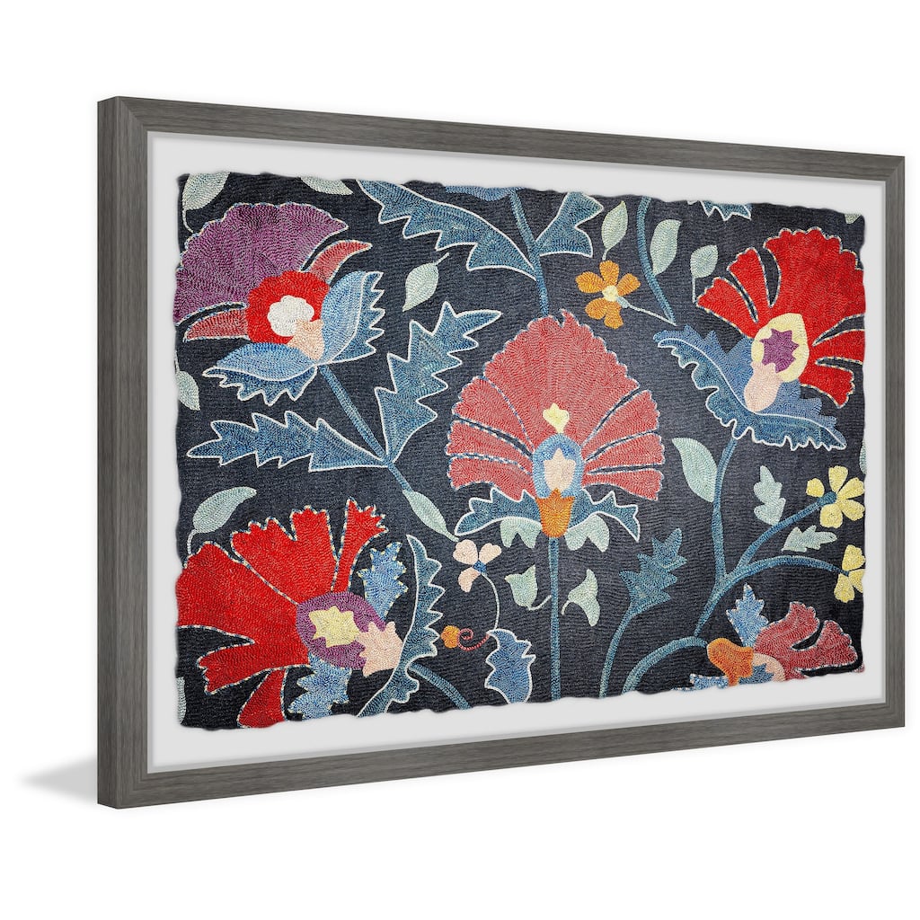 'Abstract Flowers' Framed Painting Print