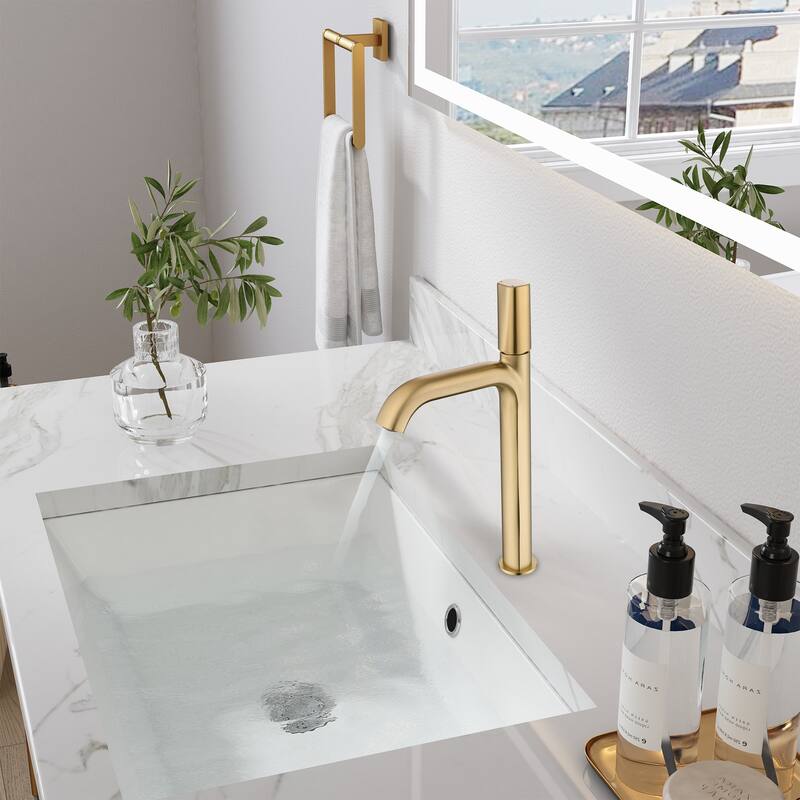 Modern Single Handle Bathroom Vessel Faucet